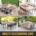 thumbnail image 5 of Light Pink Spring Easter Table Cloths for 8 Foot Rectangle Tables, Bunny Eggs Floral Botanical Patio Waterproof Elastic Fitted Tablecloths, Washable Rectangular Table Cover for Camping, 5 of 8
