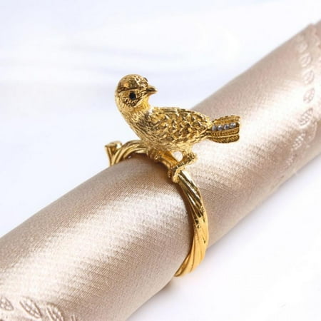 

1PC Gold Napkin Ring Holiday Napkin Holders for Dining Anniversary Birthday Christmas Easter Fall Halloween Thanksgiving Party of Table Setting