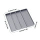 thumbnail image 3 of Organizador de cubiertos de plástico expandible | Bandeja para utensilios de cajón | Compartimentos segmentados ajustables | Material higiénico duradero | Drenaje de fondo | Negro Gris |, 3 of 7