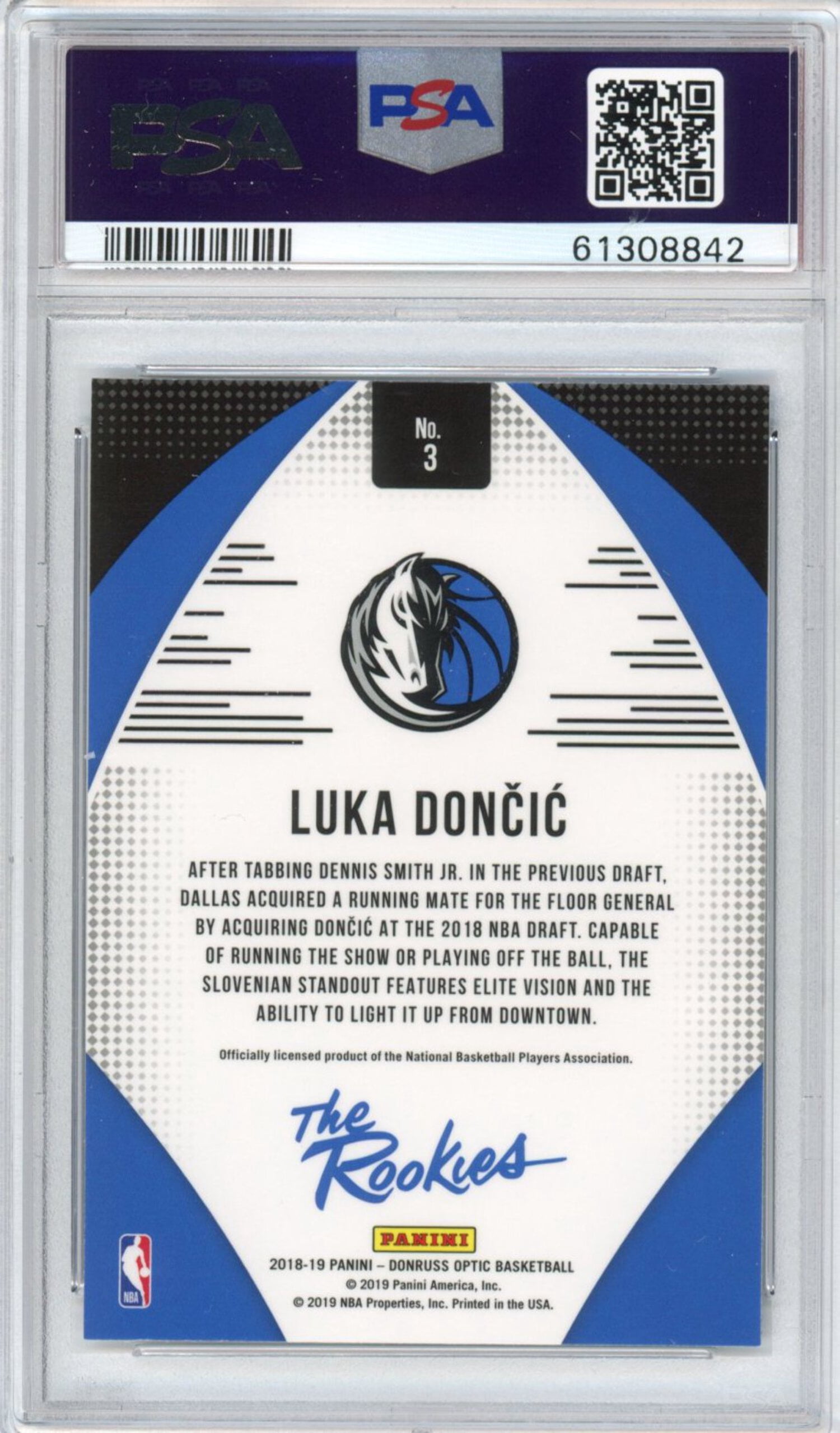 Graded 2018-19 Panini Donruss Optic Luka Doncic #3 Tunisia | Ubuy
