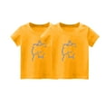 thumbnail image 1 of fatyb 2 Pack T-Shirts pour Enfants Filles Imprimé Graphique Mignon Tee Tops Garçons Manches Courtes T-Shirts en Coton Amples, 1 of 3