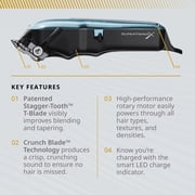 Wahl Professional Super Taper x Corded and Cordless Hair Clipper with T-Shaped Stagger Tooth Blade