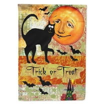 Carolines Treasures PJC1006CHF Trick or Treat Moon Halloween Flag Canvas House Size  Large multicolor