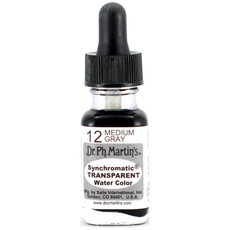 UPC: 0090385412505 | Dr. Ph. Martin s Synchromatic Transparent Water Color  0.5 oz  Medium Gray (12)