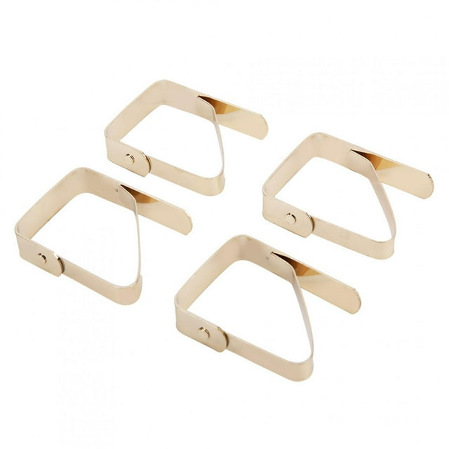 Heaveant Table Cloth Clips, 4Pcs Stainless Steel Table Cloth Cover Clips Anti Slip Tablecloth Holder Clamps 5 * 4cm
