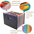 thumbnail image 2 of Document Folder A4 24 Pockets Expand File Folder Large Space Compartment Folder File Organizer A4 File Folder Box Accordion Folder for Home or Office Documents Zhivalor MZQ-0172, 2 of 5