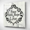 thumbnail image 2 of Epic Art 'Peace Faith Hope & Love' by Linda Spivey, Acrylic Glass Wall Art, 12"x12", 2 of 8