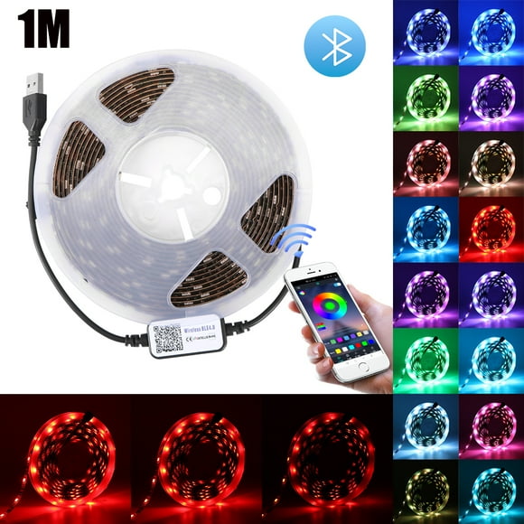 Tira De Luz Led Rgb 5050 Usb Cinta De Luz Flexible Soporte De Teléfono Control De Aplicación Bluetooth Speravity HA024359-02