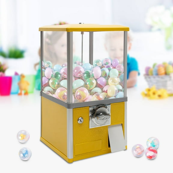 Miumaeov 25 Cent Coins Vending Machine w/Key Commercial Candy Gumball Machine Bubble Capsule Toys Dispenser for 1.77-1.97in Gadgets