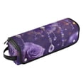 thumbnail image 2 of Hair Tool Organizer Bag with Heat Resistant Mat Removable Travel Storage Case for Hot Air Brushes Curling Irons Purple Butterfly Pattern, 2 of 8