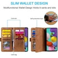 thumbnail image 2 of 9 Card Slots Zipper Leather Case - S22, 2 of 16