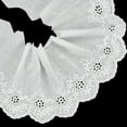 thumbnail image 2 of 16yards White Flower Cotton Eyelet Lace Ribbon Width 3.4inch Floral Embroidery Eyelet Sewing Trim Ruffle Lace Trim for Dress Pillow Dolls Pets Clothes Bag Sewing, 2 of 9