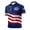 Navy, variant on Men's Casual Short Sleeve Shirt With Patriotic Print Button Front Top For Independence Day