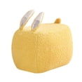 thumbnail image 2 of Bunny Ottoman Foot Rest Children Floor Stool Pouf Change Shoes Bench Compact for Yellow, 2 of 8