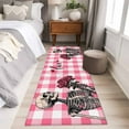 thumbnail image 5 of Valentine's Day Washable Area Rug 2 x 6 ft Skull Rose Love, Soft Non Slip Rugs Stain Repellent Indoor Felt Carpet for Living Dining Room Bedroom Home Office, 5 of 9
