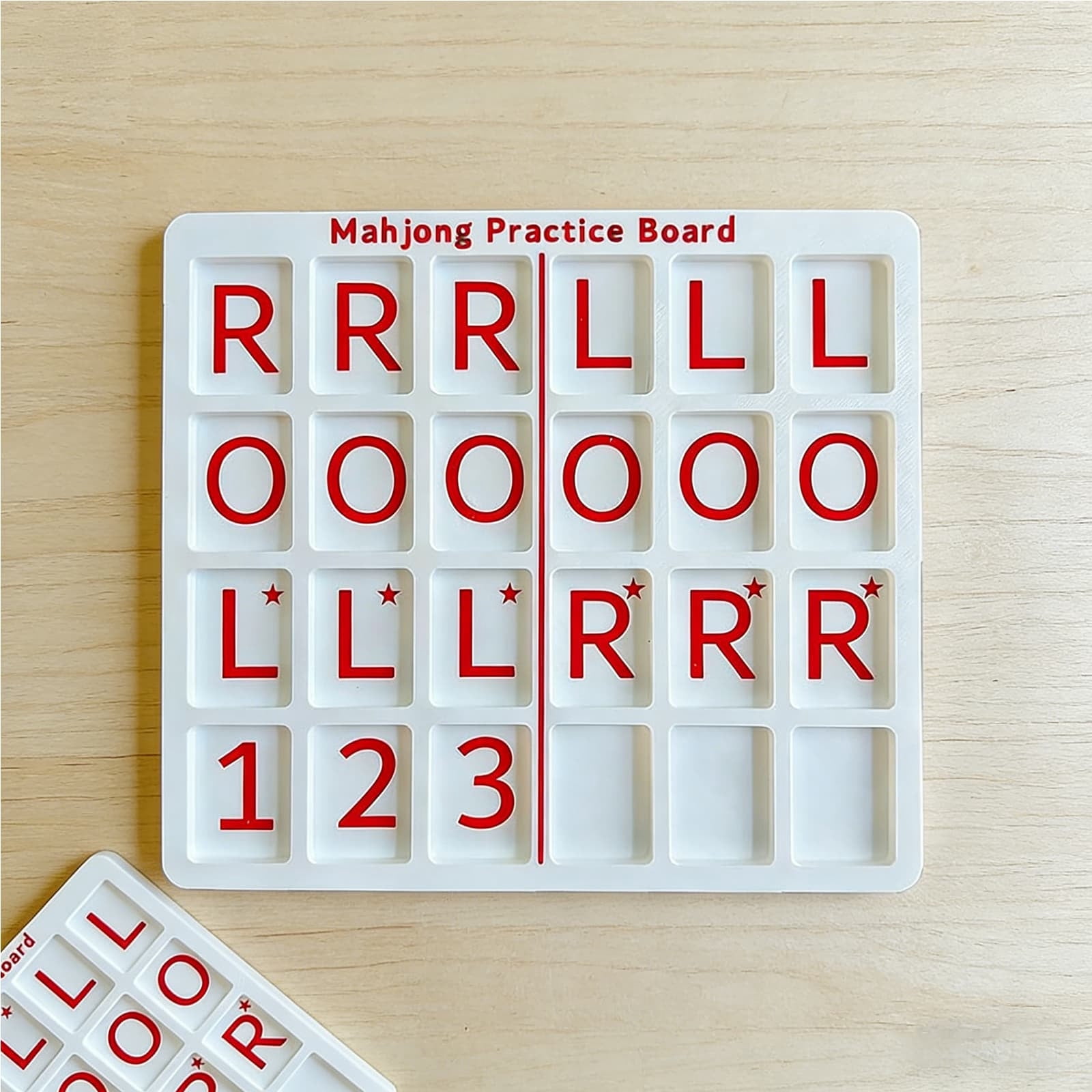 LWVITH Mahjong Practice Board with 24 Slots, Portable Charleston Training Tray for Tile Game, Lightweight Travel Accessory for Mahjong Lovers, Gift for Players