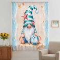 thumbnail image 2 of Coastal Beach Sheer Curtains 84 Inches Long, Blue Gnomes Summer Ocean Sea Wave Starfish Beige Light Filering Curtains, Breathable Simi Curtain Privacy Drapes for Living Room Bedroom Window Treatment, 2 of 9
