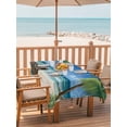 thumbnail image 2 of Outdoor Table Cloth with Umbrella Hole and Zipper, Ocean Beach Waterproof Rectangle Tablecloth 54"x80", Blue Coastal Palm Tree Nautical Sailboat Washable Table Cover for Outside Party Patio Picnic, 2 of 8