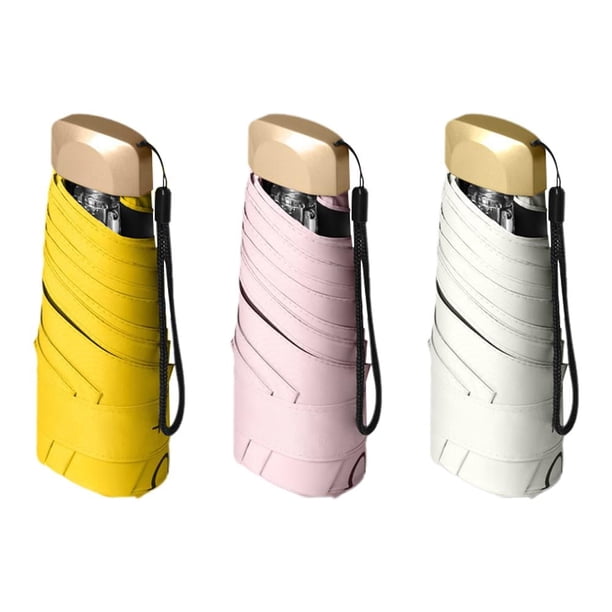 LUVCLS Sombrilla de bolsillo de 14 cm, sombrilla de doble propósito, sombrilla, protector solar, resistente a la lluvia$