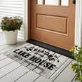 thumbnail image 2 of Welcome to Our Lake House Family Fishing Friends Plank Door Mat Farmhouse Lake Theme 17x30 Inch Lake House Indoor Outdoor Entrance Doormat Decor for Home Bedroom., 2 of 4