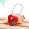 thumbnail image 1 of Trayknick Mini Forme de Coeur 3 Code Réinitialisable Valise Sac de Voyage Cadenas Rouge, 1 of 8