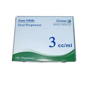 Easy Glide 3ml 3cc Oral Syringe, Sterile, Caps Included, Great for Oral Medicine and Home Care, 50 Pack