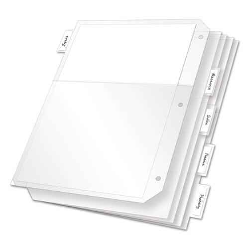 Poly Ring Binder Pockets, 8.5 x 11, Clear, 5/Pack Poly Ring Binder Pockets, 8.5 x 11, Clear, 5/Pack