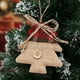 thumbnail image 4 of Adornos navideños de lino hechos a mano | Colgantes festivos con formas festivas | Decoración de tela a cuadros rojos con botones | Conjunto de diseños variados para decoración navideña, 4 of 6