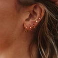 thumbnail image 3 of Titanium Earrings for Sensitive Ears, Flat Back Stud Earrings Hoop Earrings Set for Women, Hypoallergenic Surgical Stainless Steel Cubic Zirconia Earrings Stud Earrings Set 7 Pairs, 3 of 7