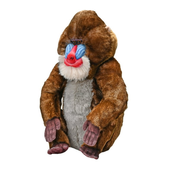 Wild Republic Artist Collection, Mandrill, Gift for Kids, 15 inches, Plush Toy, Fill is Spun Recycled Water Bottles