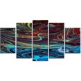 thumbnail image 1 of Design Art Red Blue Acrylic Paint  Canvas Print, 1 of 3