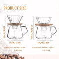 thumbnail image 4 of Cofisuki Pour Over Coffee Maker - 20 Oz /600Ml Glass Carafe Coffee Server With Glass Coffee Dripper/Filter Drip Coffee Maker Set For Home Or Office 1-5 Cups, 4 of 5