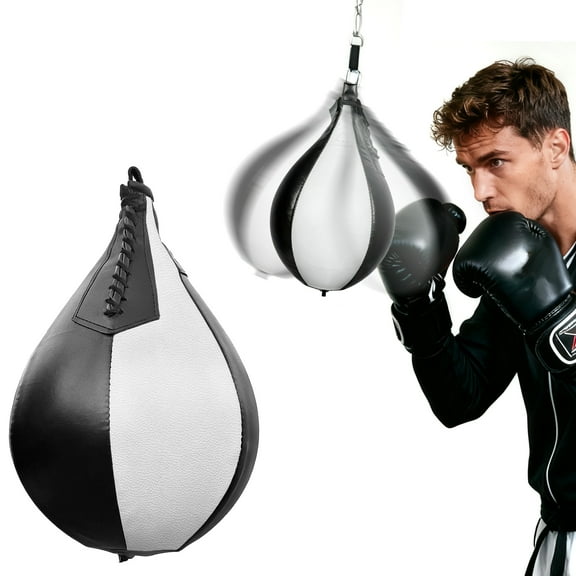 EEEkit MMA Punching Ball for Reflex & Speed Training, Boxing Workout Equipment for Home Gym, Black White/Black Red