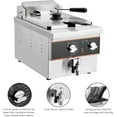 thumbnail image 4 of Hetoy Electric Deep Fryer - 6.34QT/6L Capacity with Basket & Lids, Stainless Steel Construction, 1800W Power - Commercial Deep Fryer with Oil Drain & Timer for Home Kitchen & Restaurant Use, 4 of 6