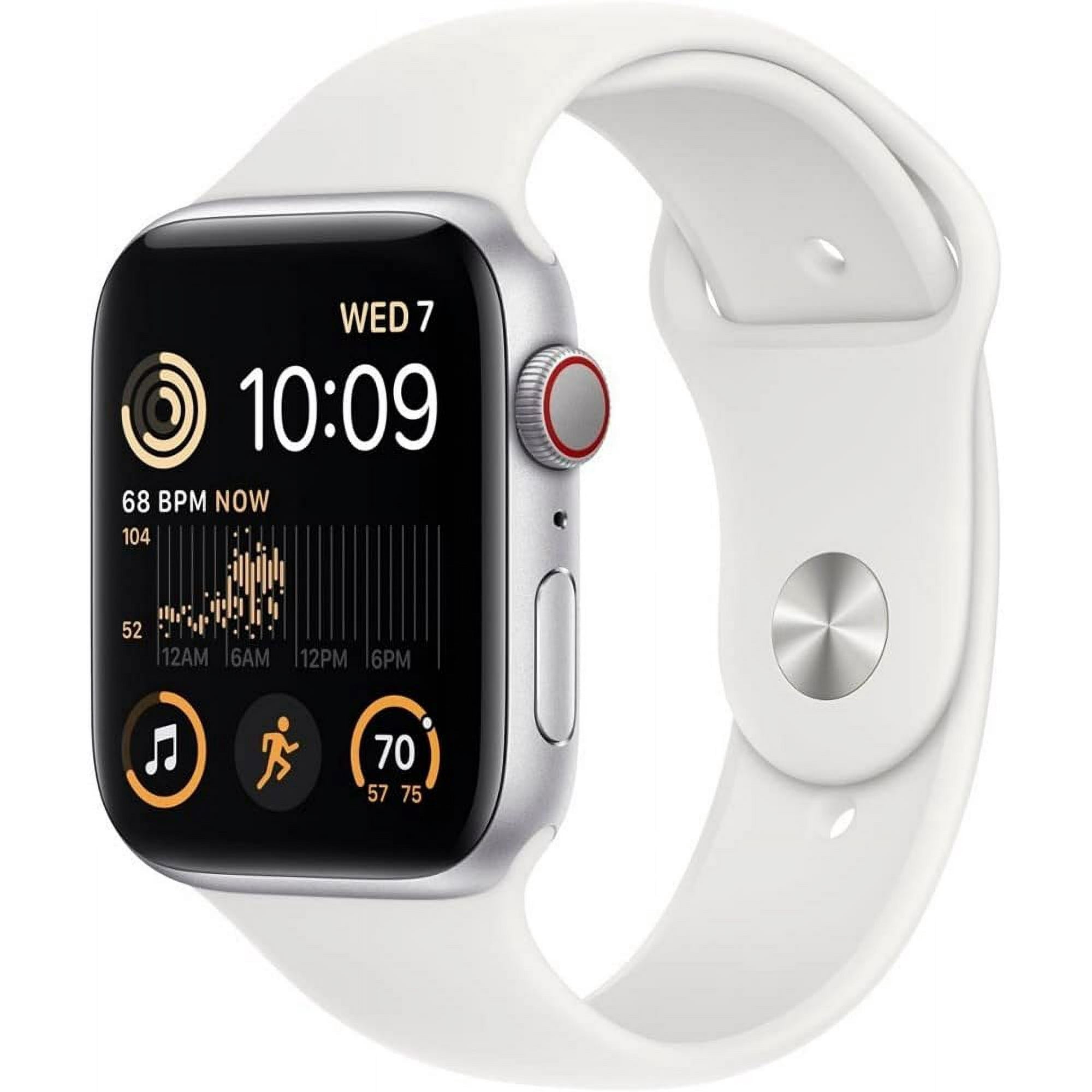 Apple Watch SE (2nd Gen) GPS 40mm Silver Aluminum Case with White Sport Band - M/L