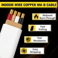 thumbnail image 2 of Energeaster14/3 NM-B White Cu Electrical Wire, 250 ft Length 600V with Ground, UL Listed, Heavy-Duty PVC Insulated Cable for Residential Indoor Wiring, 2 of 8
