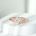 thumbnail image 3 of Rosec Jewels Marquise Moissanite Engagement Ring for Women (1 Ct, 5x10 mm, D-VS1 Grade), 14K Rose Gold, US 4.50, 3 of 8