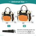thumbnail image 4 of FORMRS Insulated Lunch Bag for Work School Unisex Large Capacity Cooler with Shoulder Strap, Black Cat Orange Ball, 4 of 6