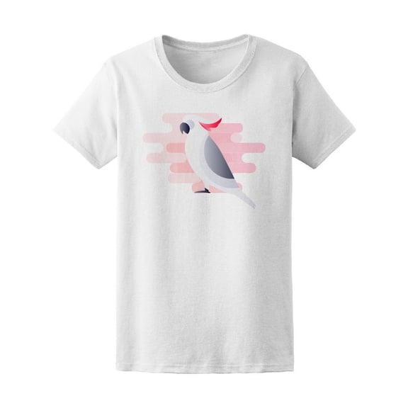 Cute Watercolor Cockatoo T-Shirt Women -Image by Shutterstock, Female x-Large