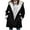 Black*1, variant on CFLVAEK Plus Size Winter Coats for Women Warm Sherpa Fleece Lined Distressed Jackets Button Down Hooded Parka Faux Suede Pea Coat Outerwear Black S