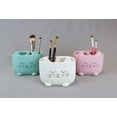 thumbnail image 5 of Isaac Jacobs Pink Ceramic Cat Organizer, Multi-Purpose 2-Section Holder, 5 of 5