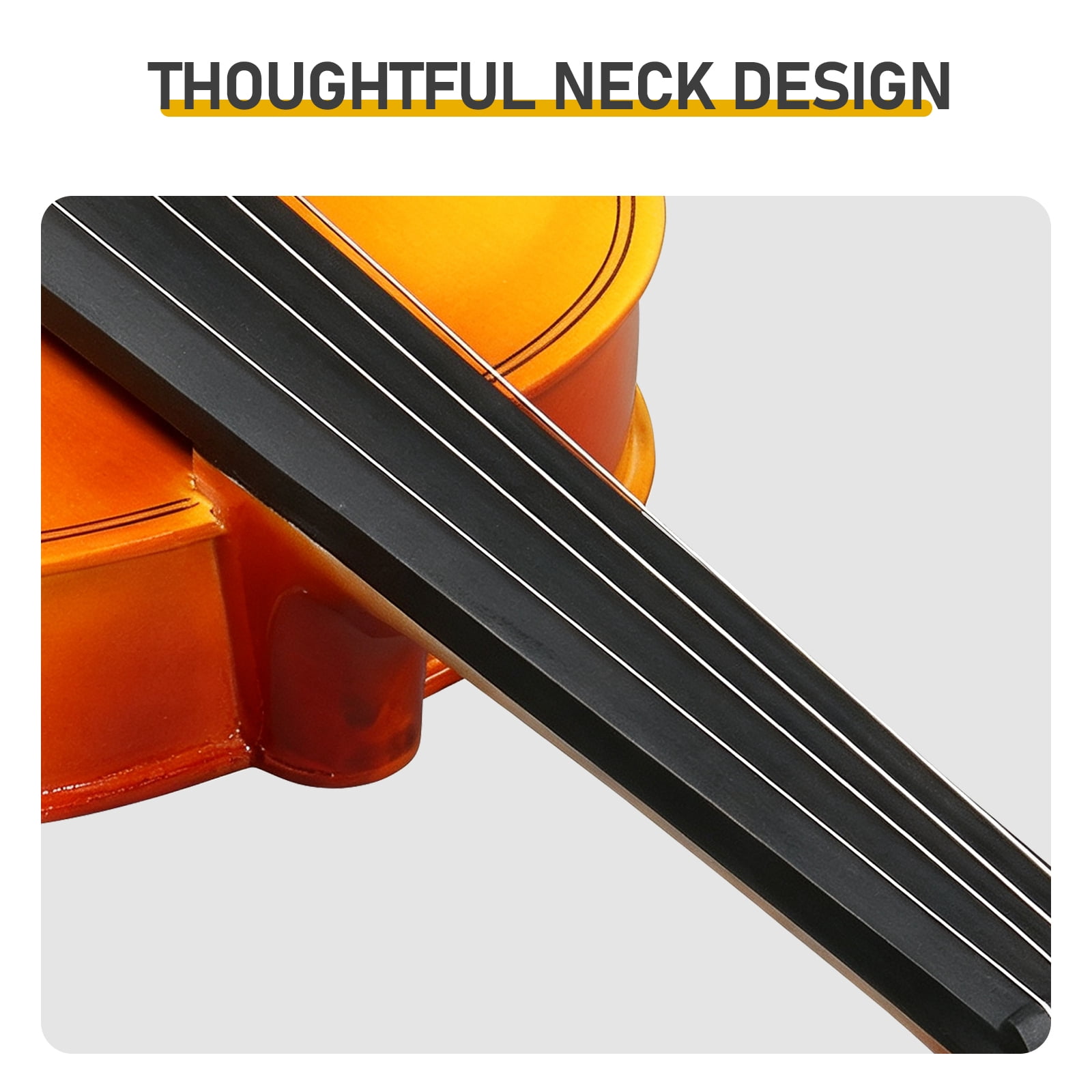 4/4 Full-Size Violin Set with Laminated Spruce Top and Maple Back, Steel-Core Strings, Complete Beginner Kit for Students and Adults