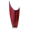 thumbnail image 1 of 3" x 8" x 18" Red Glaze & Silver - Pointed Vase, 1 of 1