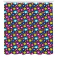 thumbnail image 3 of Ambesonne Colorful Shower Curtain, Doodle Flowers, 69"Wx84"L, Multicolor, 3 of 3