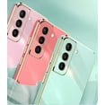 thumbnail image 3 of Compatible with Galaxy S21+ Plus Case Cover Cute Full Camera Lens Protection & Electroplate Shockproof Edge Bumper Case Soft TPU Protective Phone Cases for Samsung Galaxy S21 Plus 5G 6.7"-Pink, 3 of 13