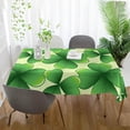 thumbnail image 6 of Dreamtimes St Patrick's Day Clover Tablecloth 60"x108", Waterproof Washable Polyester Square Table Cover, Durable Tablecloth for Kitchen Dining Table Party Decor, 6 of 7