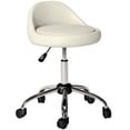 thumbnail image 1 of HOMCOM Tabouret de Salon Réglable Pivotant Massage Spa Tabouret de Beauté Blanc, 1 of 10