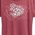 thumbnail image 3 of Instant Message - Frog On Lily Pad - Women's Short Sleeve Graphic T-Shirt, 3 of 6