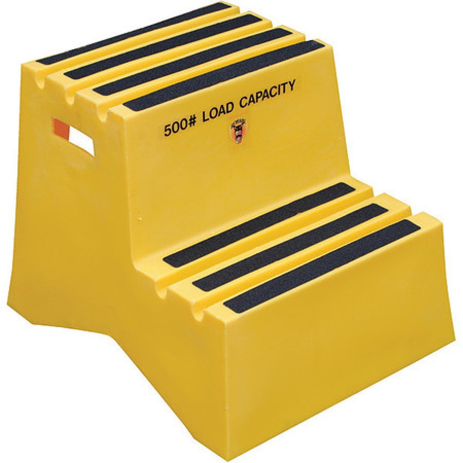 VESTIL VST2Y 2 Steps, Polyethylene Step Stool, Load Capacity, Yellow