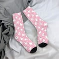 thumbnail image 5 of Disketp Pink Cartoon Bear Unisex Crew Socks Lightweight Breathable Ventilation Ankle Socks, Mid-calf socks for Daily, 5 of 6